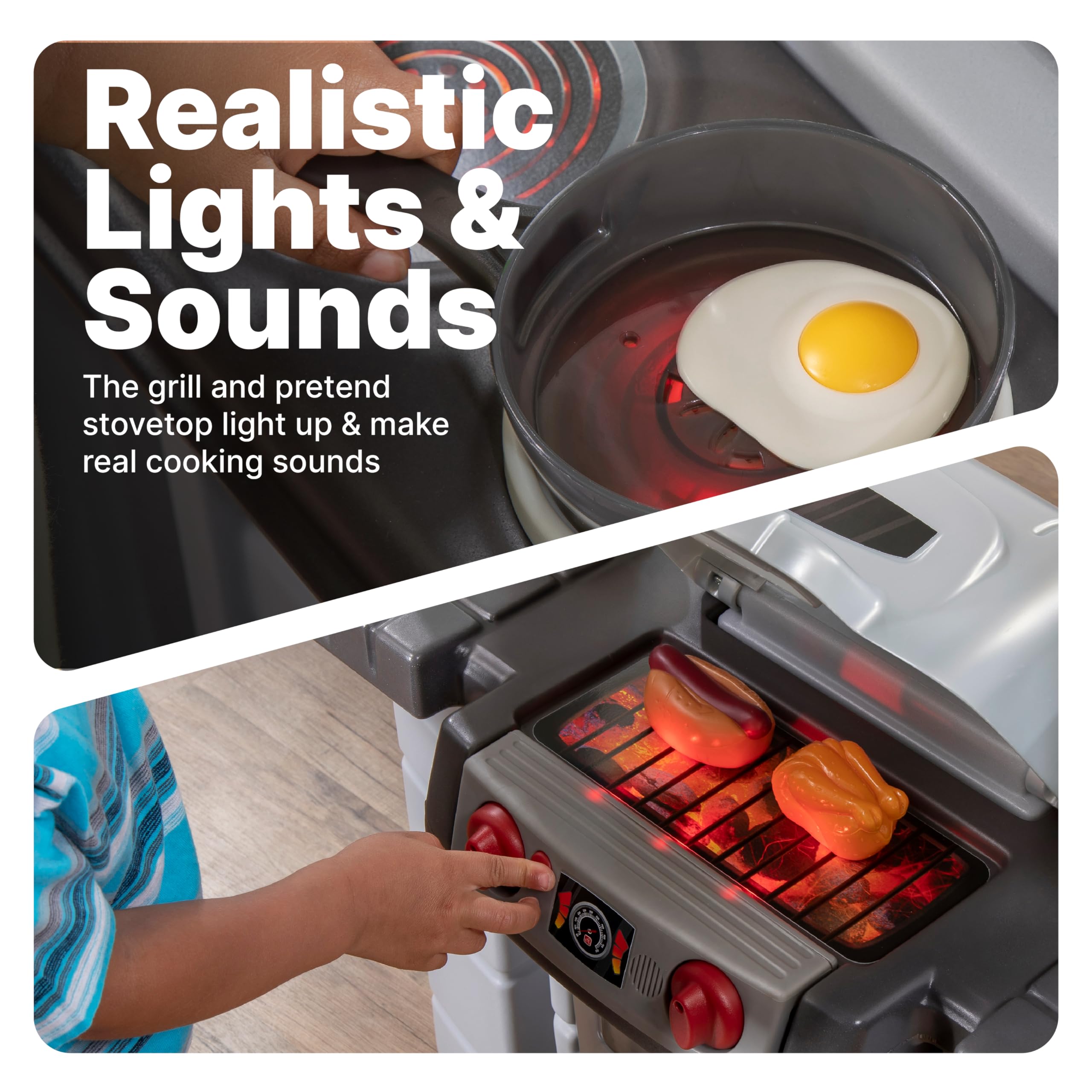 Walk-In Kitchen & Grill Playset with Lights & Sounds