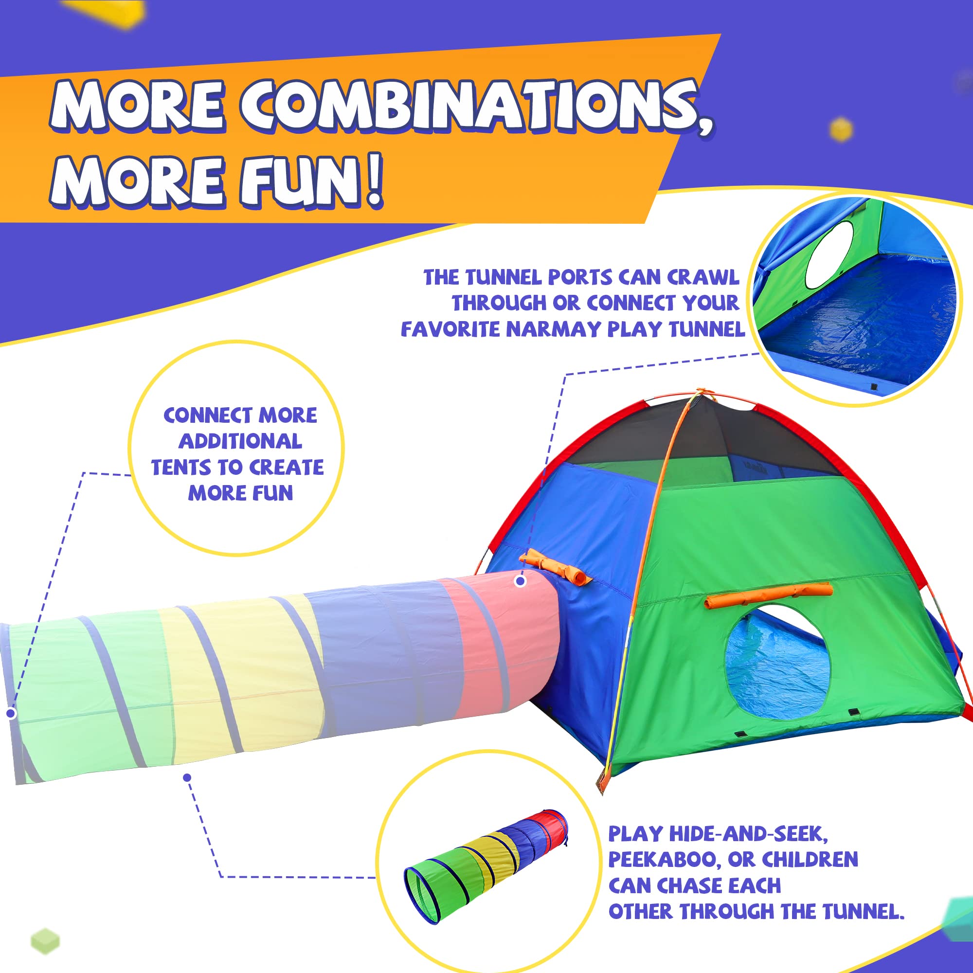 Play Tent Easy Fun Dome Tent for Kids Indoor/Outdoor Fun