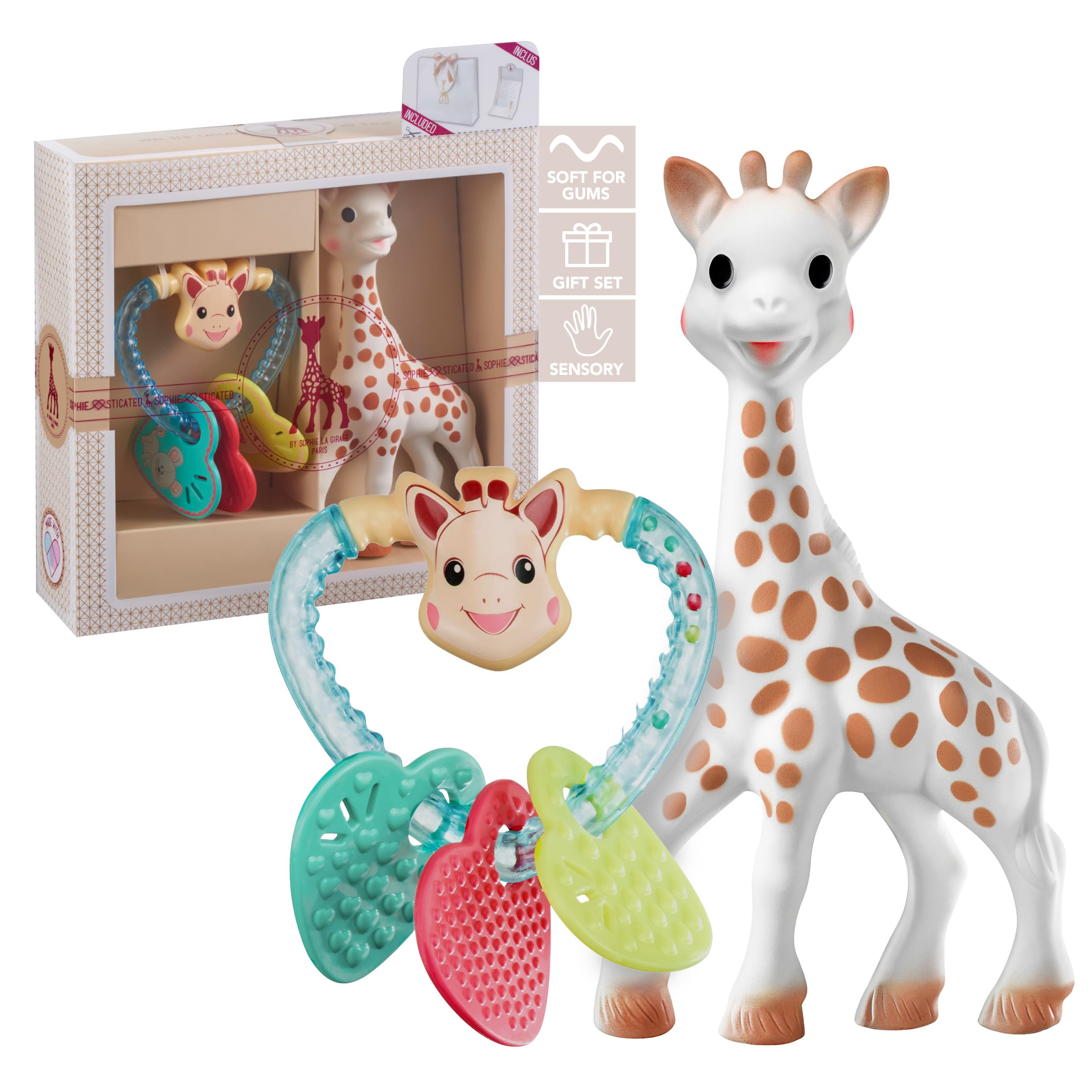 Sophiesticated - The I Love Sophie Set | Includes Sophie la girafe & Heart Rattle
