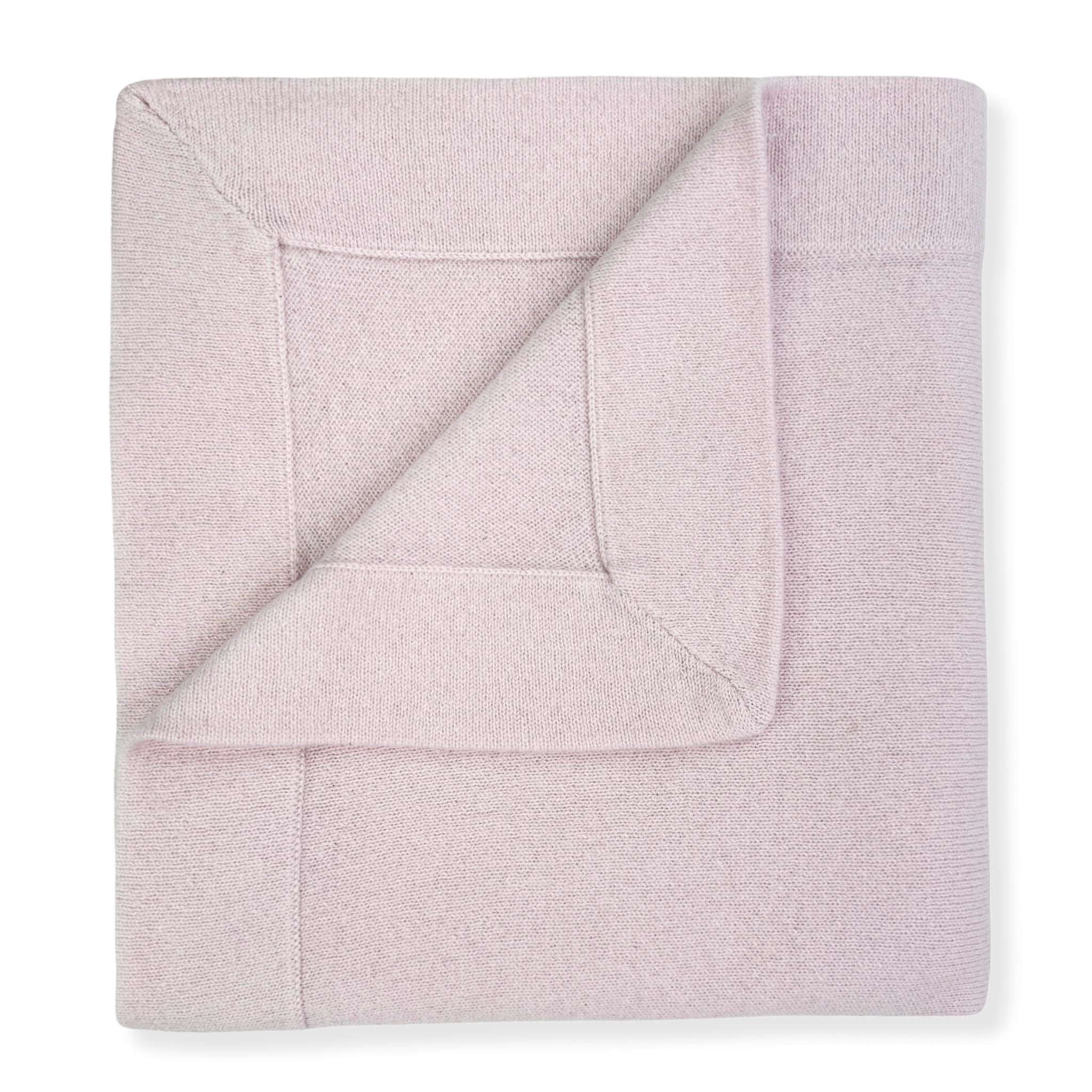 100% Cashmere Baby Blanket Luxe Knit Design in Pink - 32" x 40"