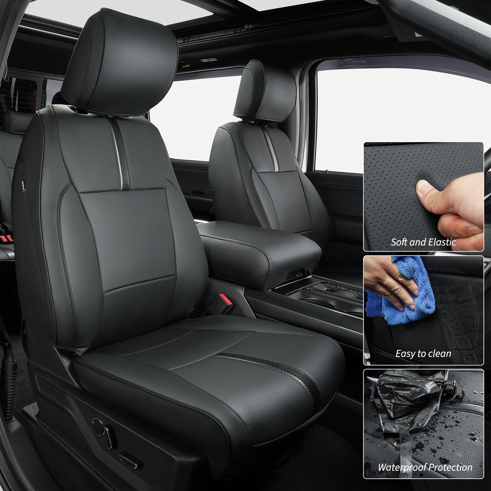 Car Seat Covers Custom for Ford F-150 | 2025 2024 2023 2022 2021 | Full Set for F150