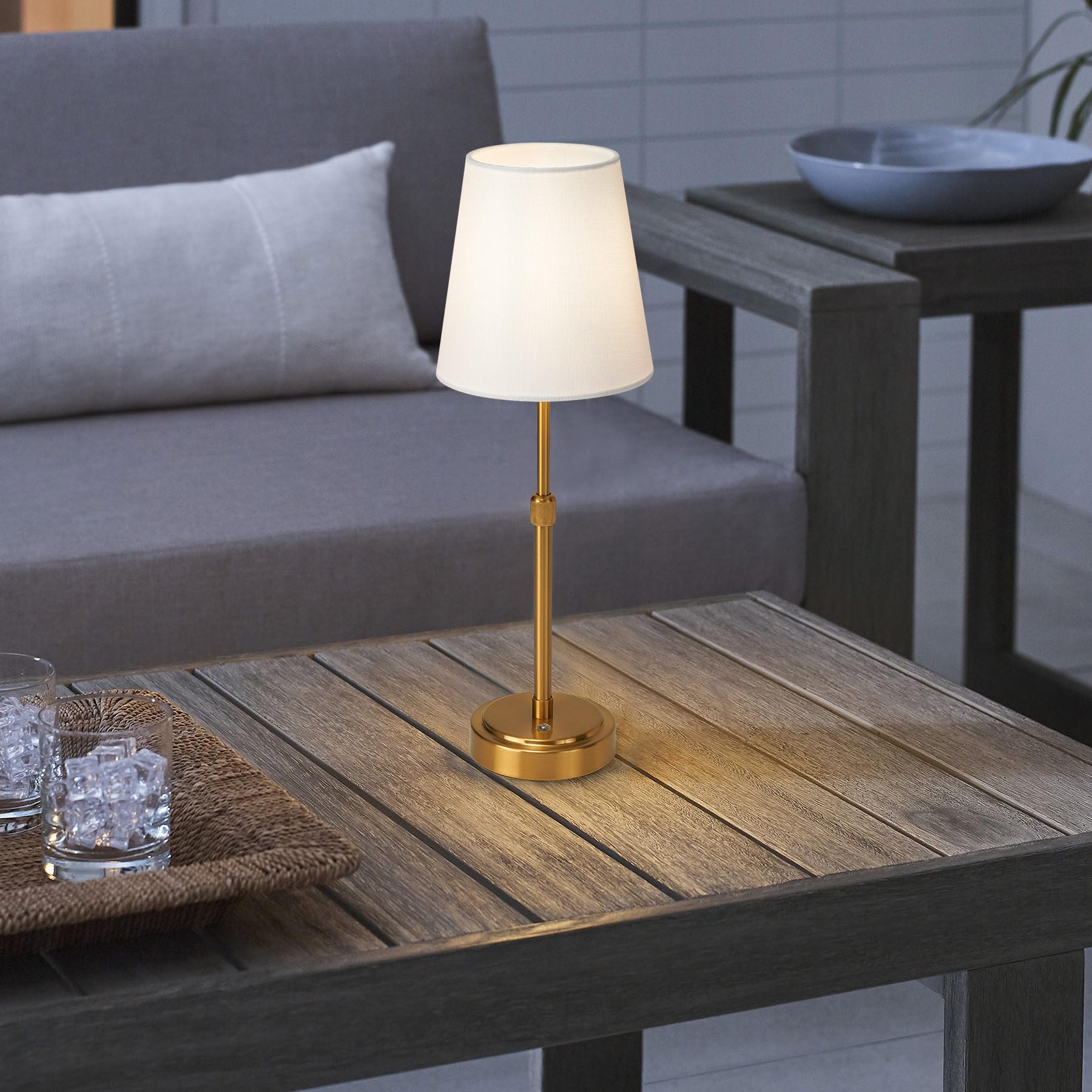 Portable Cordless LED Table Lamp, Height Adjustable Rechargeable