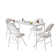 Protable Folding Table and Chairs, 5 Piece Folding Card Table