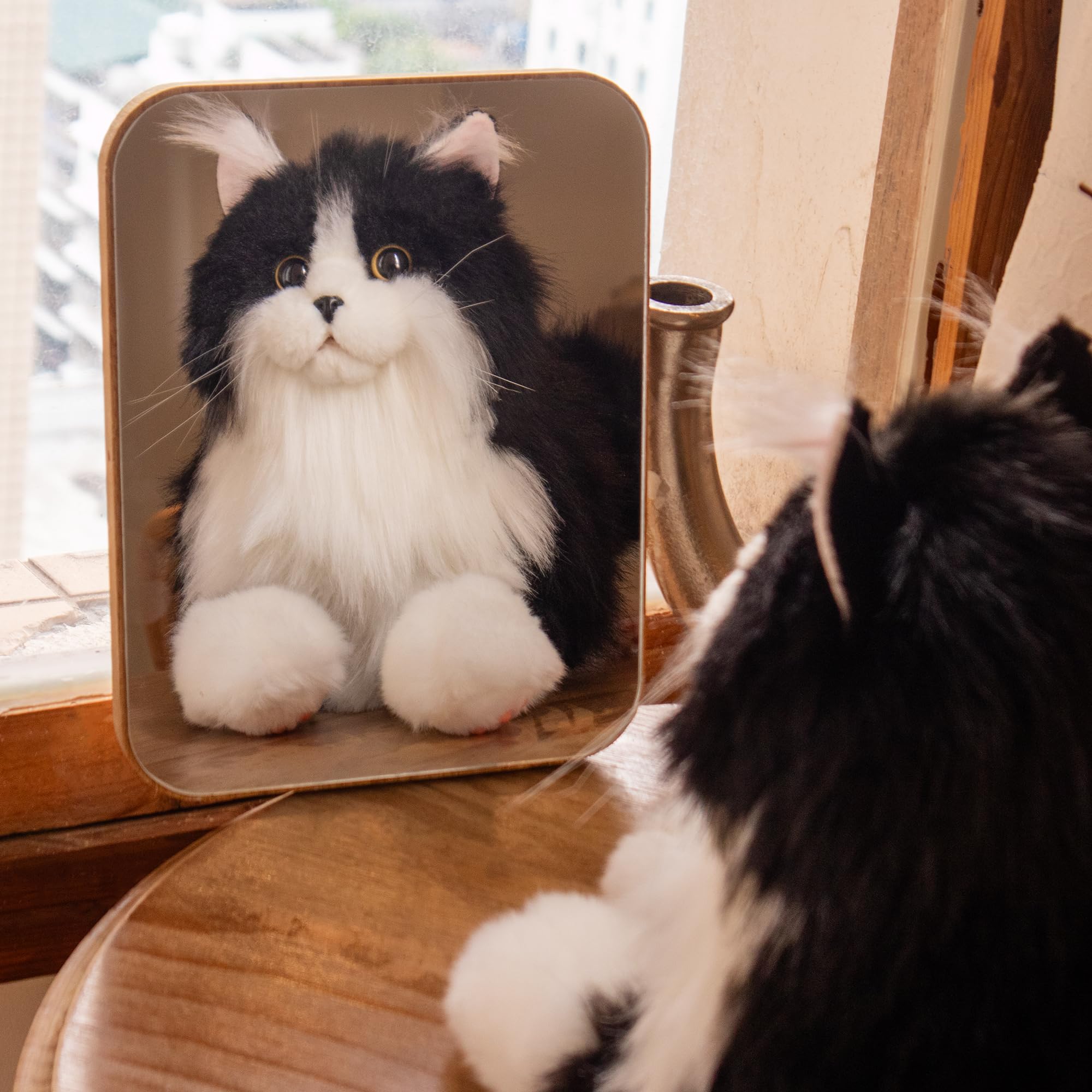 Stuffed Animals Handmade Realistic Cat Plush Toy Companion Pet