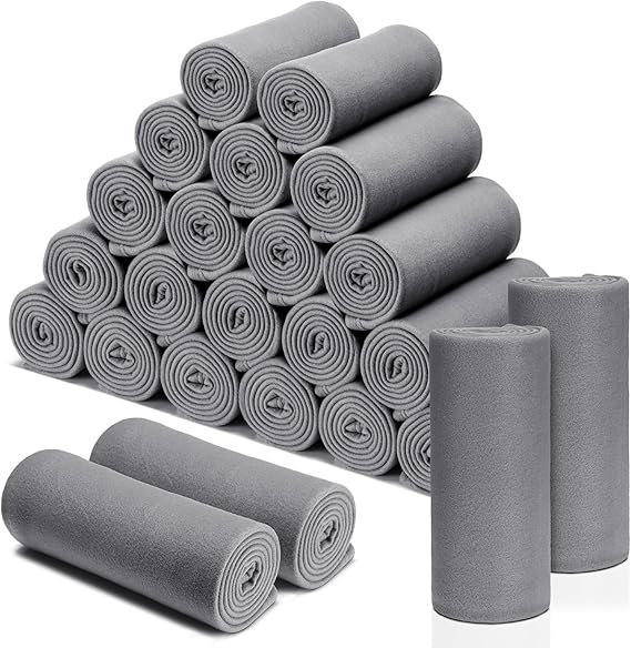 30 Pcs Soft Fleece Blankets Bulk Cozy Fleece Throw Blankets 50 x 60 Inches Warm