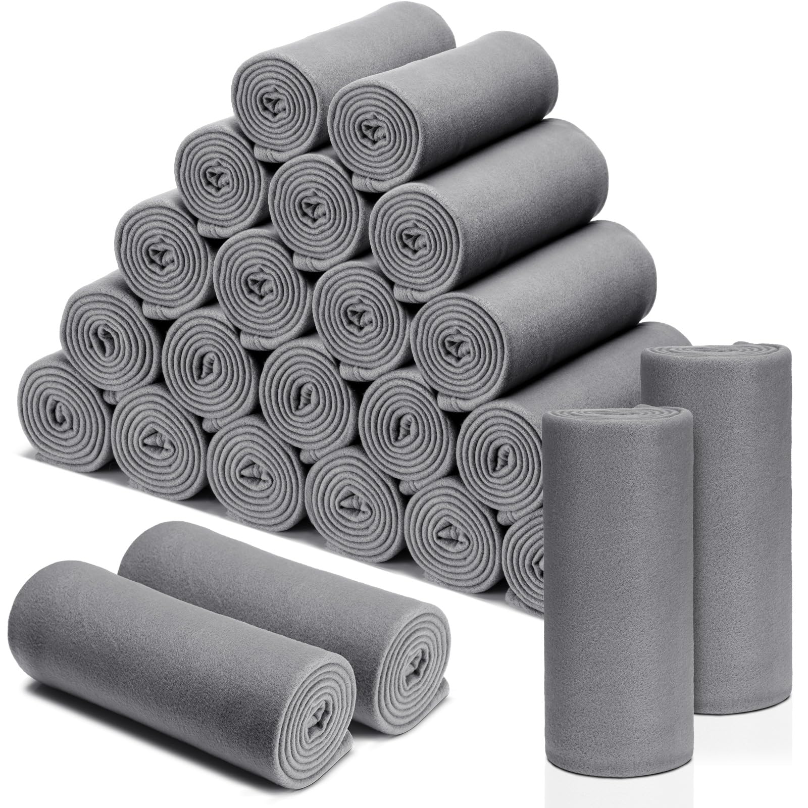 30 Pcs Soft Fleece Blankets Bulk Cozy Fleece Throw Blankets 50 x 60 Inches Warm