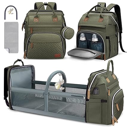 Diaper Bag Backpack – Large Capacity Baby Diaper Bag with Changing