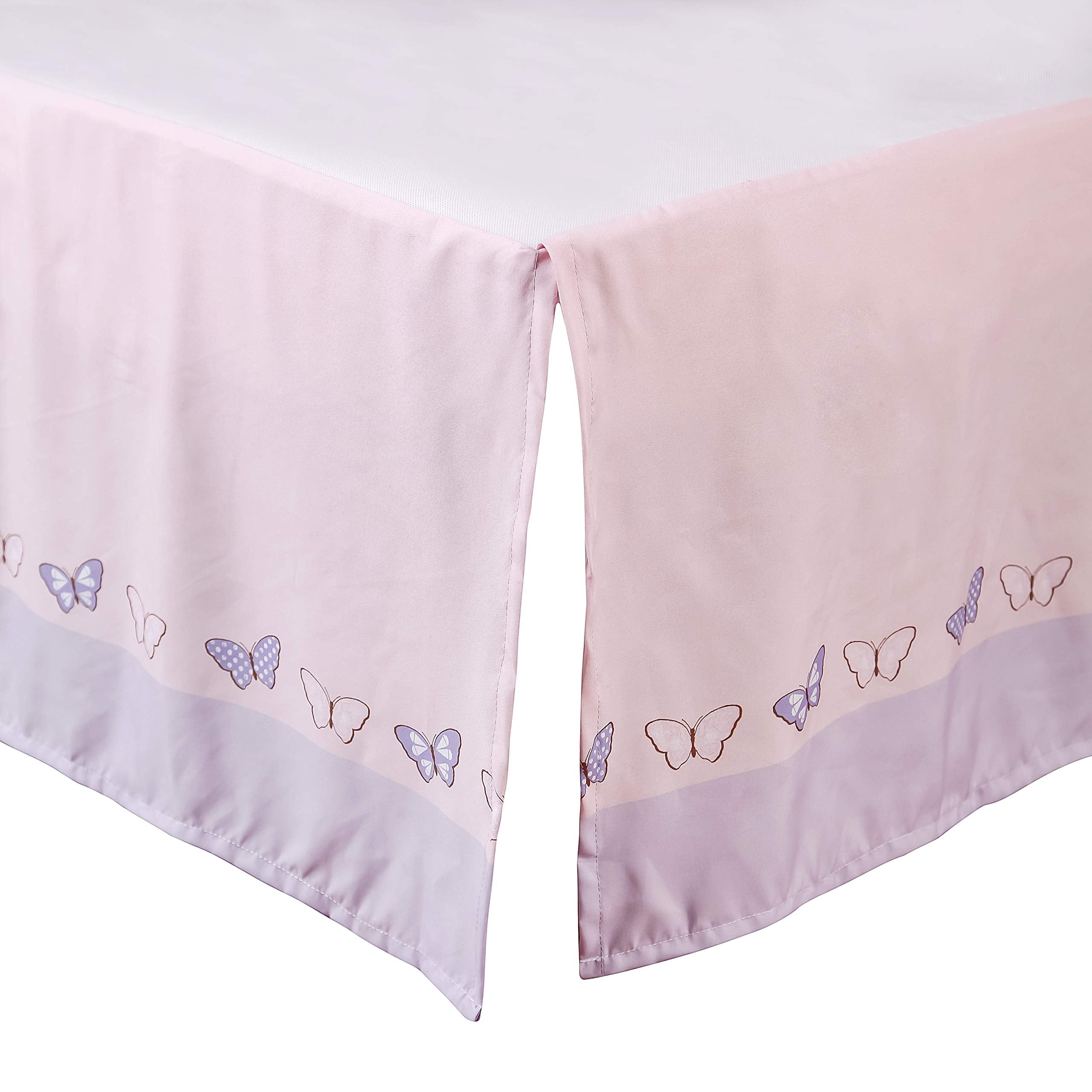 Purple Butterfly Baby Crib Bedding Set for Girls - 3 Piece Nursery Set