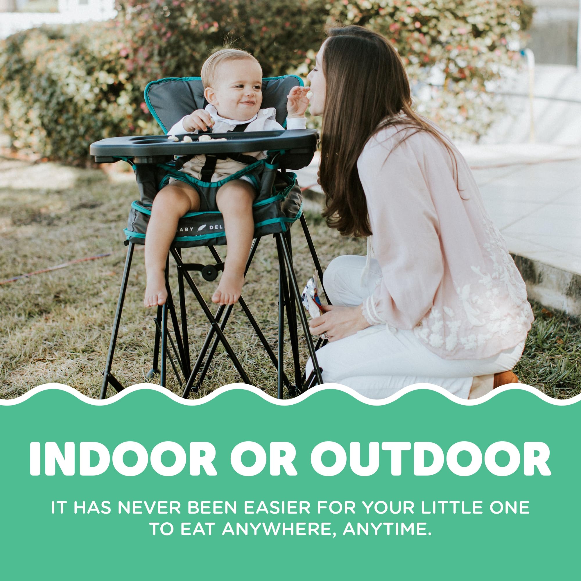 Portable High Chair Foldable for Travel Indoor Outdoor
