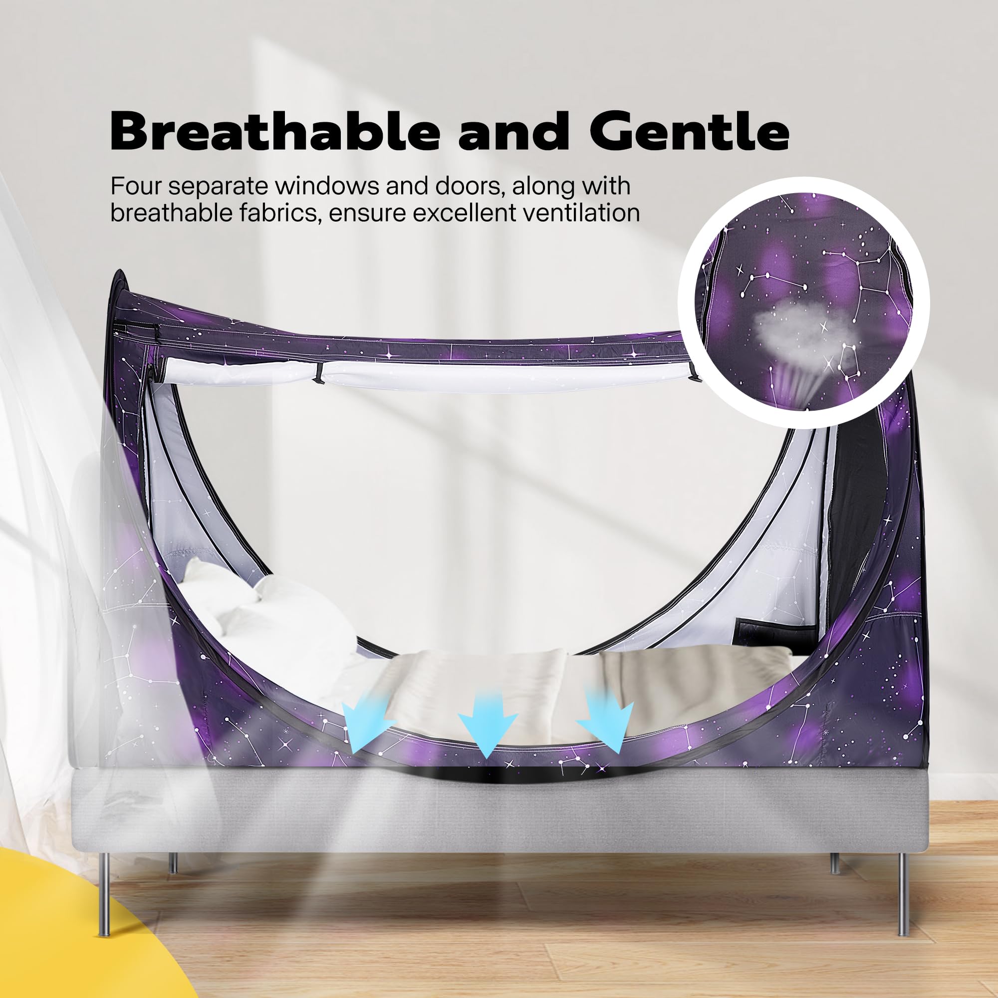 Twin Size Privacy Bed Tent with Mosquito Mesh