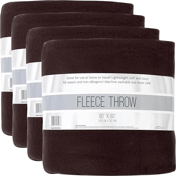Twin Size Fleece Blankets in Bulk Microfiber Fleece Sherpa Blankets for