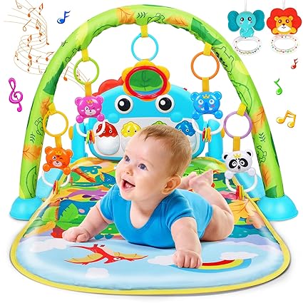 Baby Gym Play Mats Baby Toys Tummy Time Mat Musical Activity Center