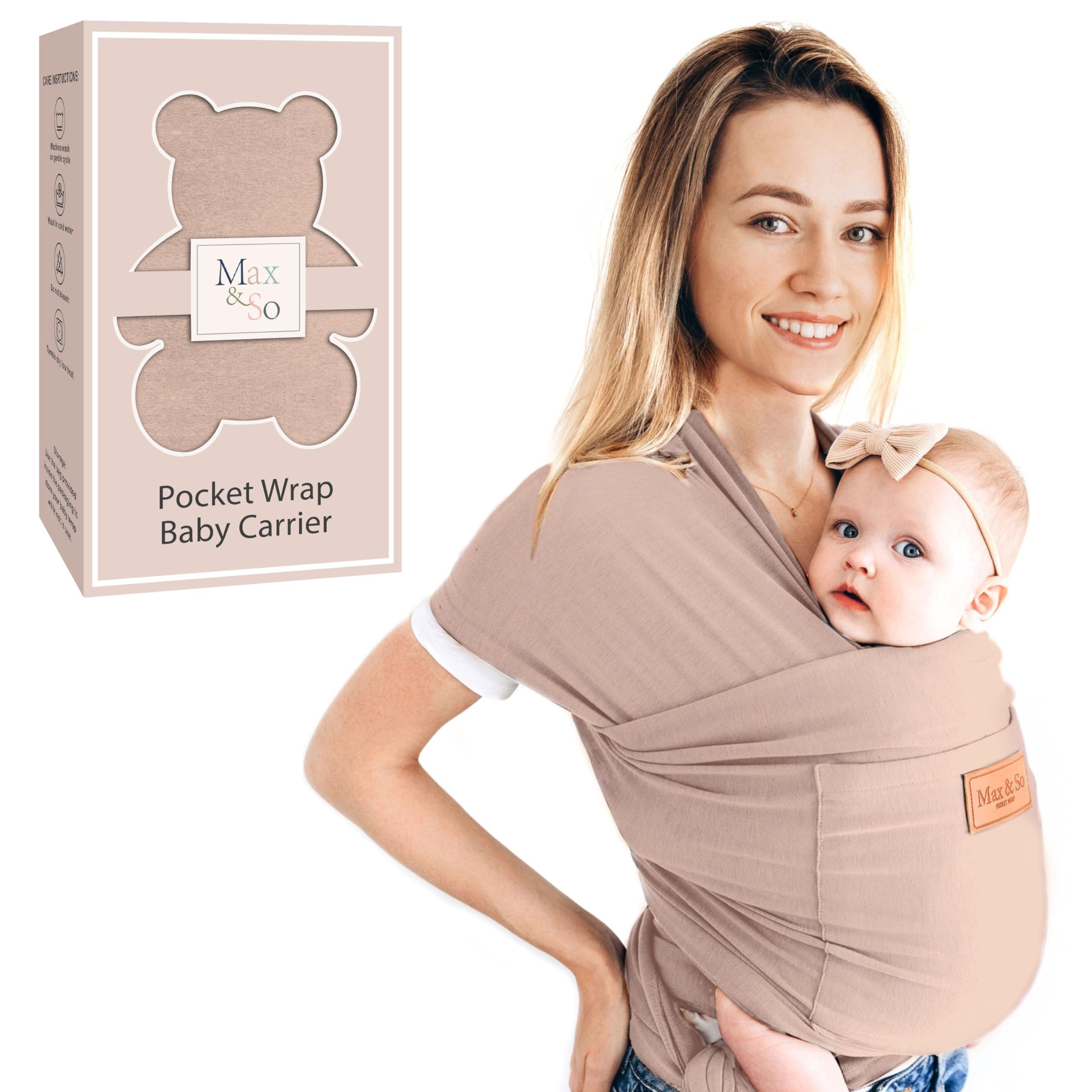 Baby Wrap Carrier - Premium Cotton Baby Carrier Wrap for Newborn to Toddler