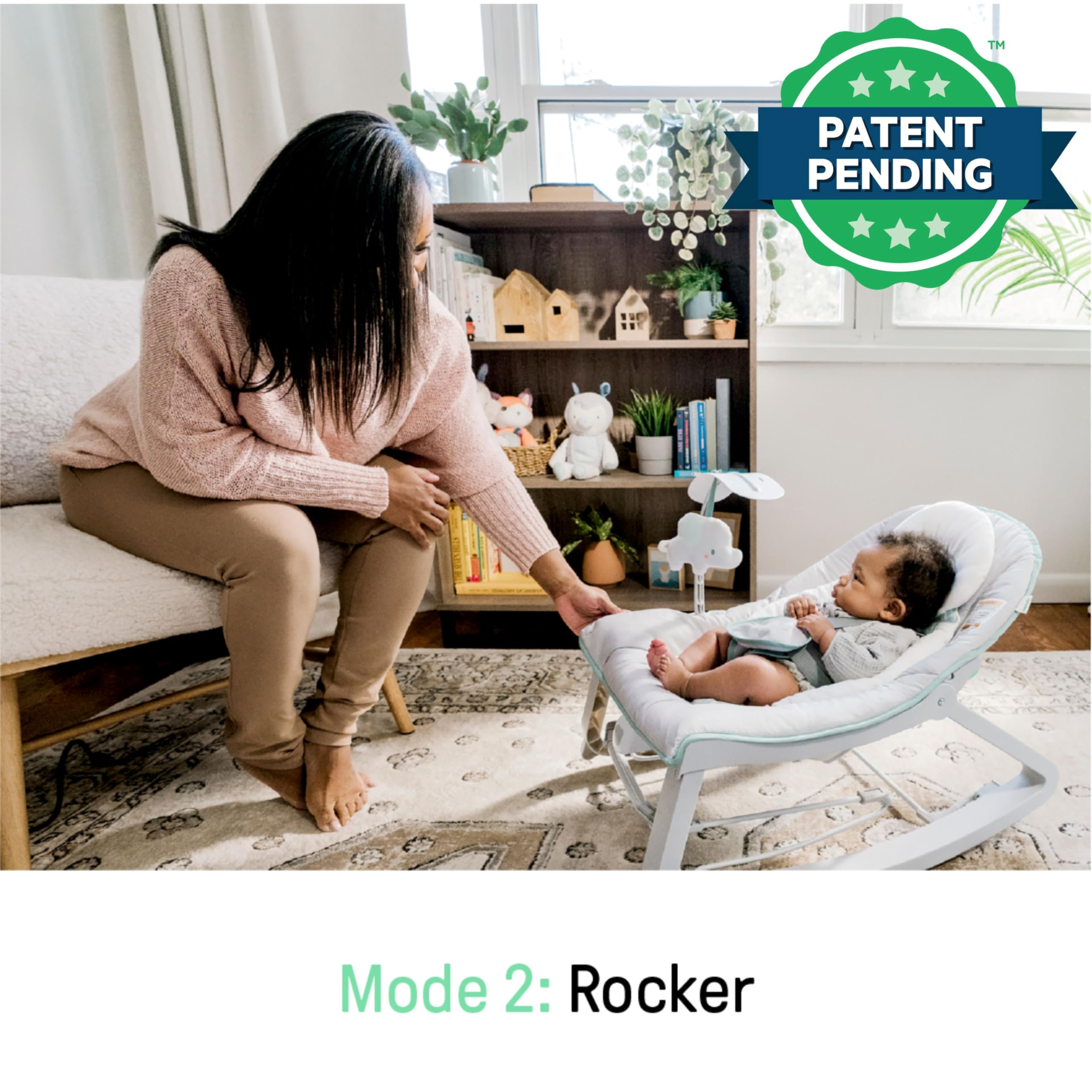 3-in-1 Vibrating Baby Bouncer Seat & Infant to Toddler Rocker