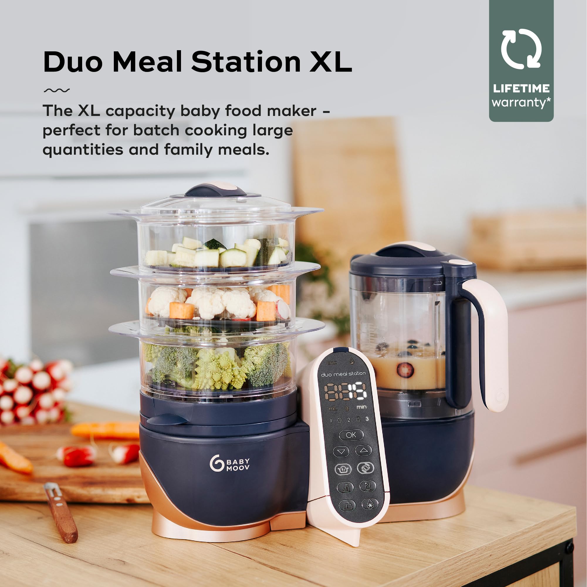 Babynutri Auto Baby Food Maker, Glass Baby Food Mills, Baby Blender & Steamer and Puree Maker with Auto Cooking, Easy Cleaning, Dishwasher Safe, Cook at Home, Touch Screen Control