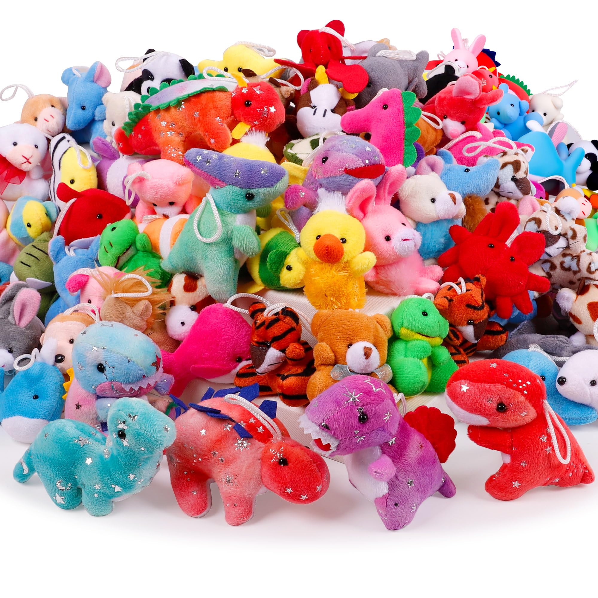 72 Pack Mini Stuffed Animals, Small Stuffed Animals Bulk