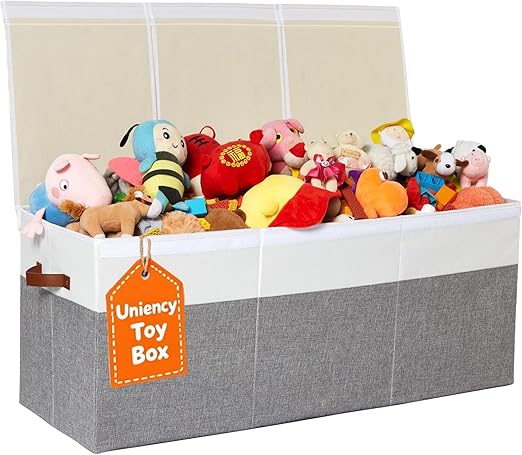 Extra Large Toy Box,150L Foldable Sturdy Toy Storage with Lid