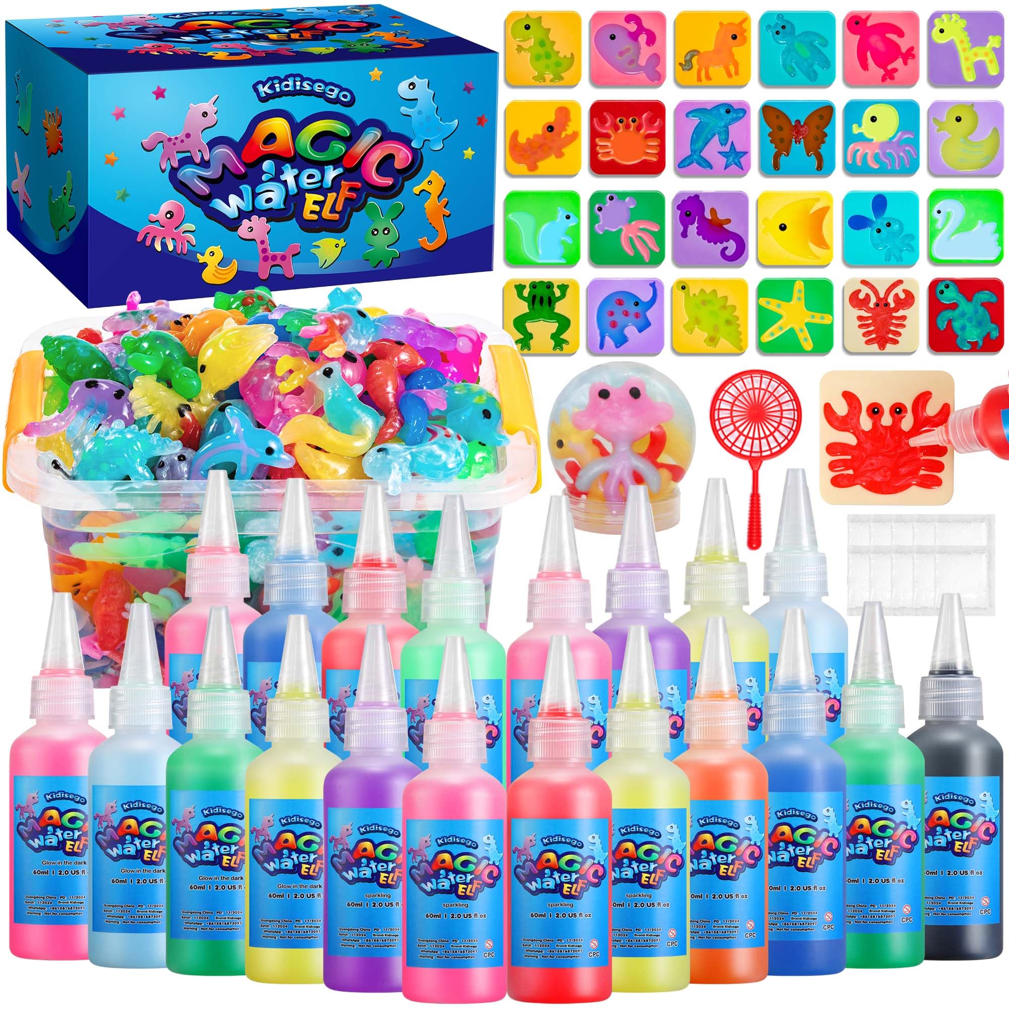 Aqua Fairy Water Gel Kit for Kids, Magic Water Elf Toy Kit with 20 Colors Magic Gel
