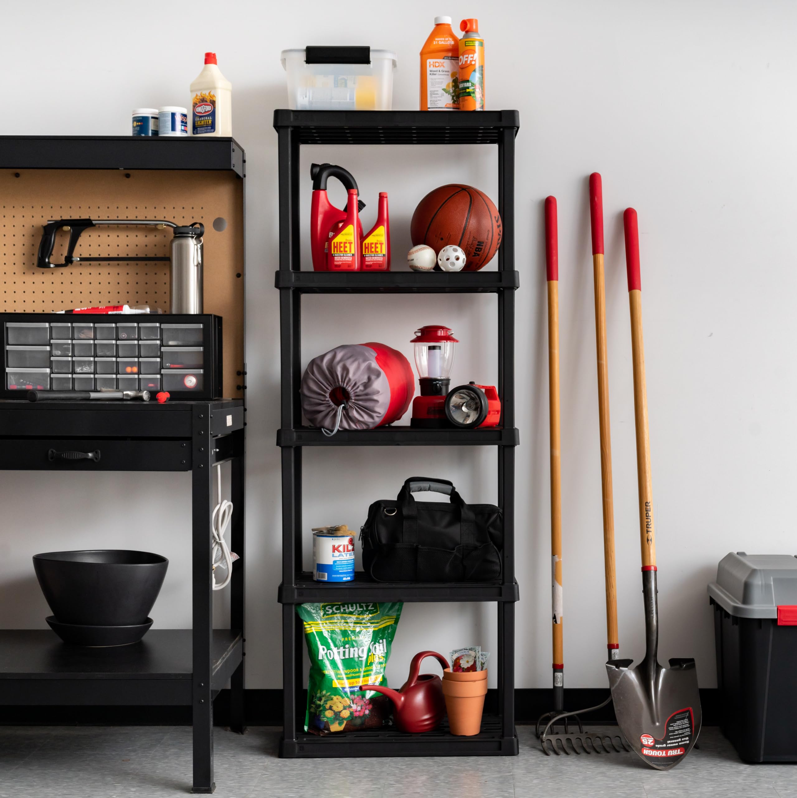 5-Tier Plastic Storage Shelving Unit