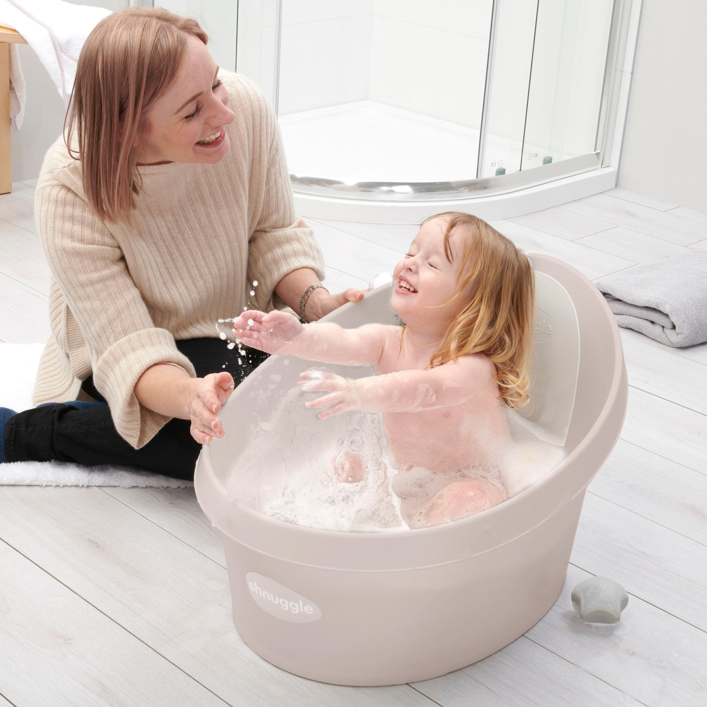 Toddler Bath Tub with Foam Backrest and Anti-Slip Surface