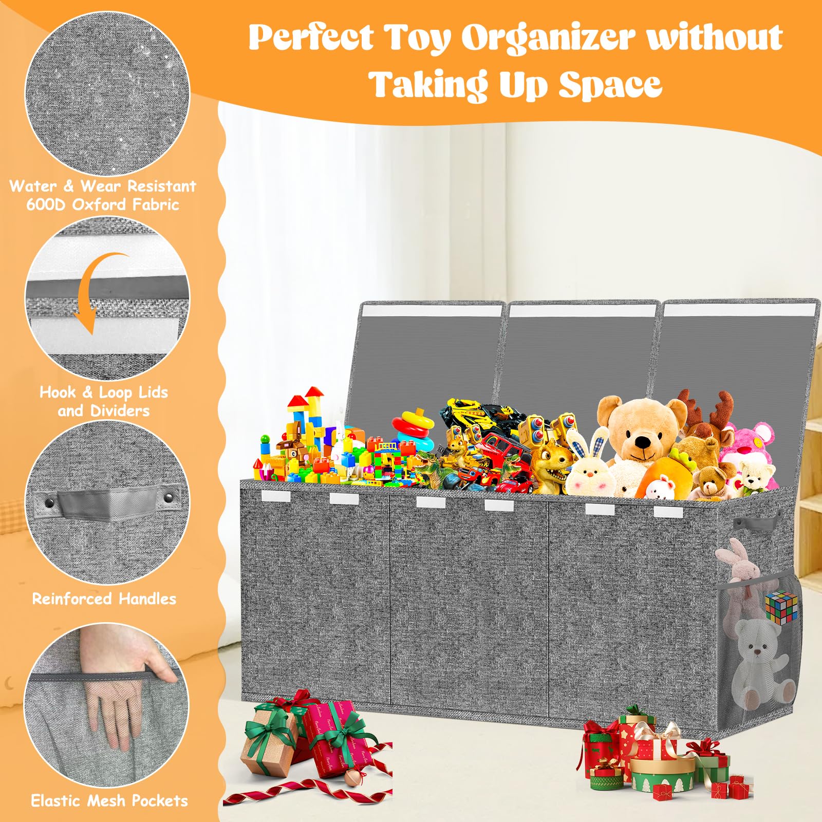 Extra Large Toy Storage Box with Lids