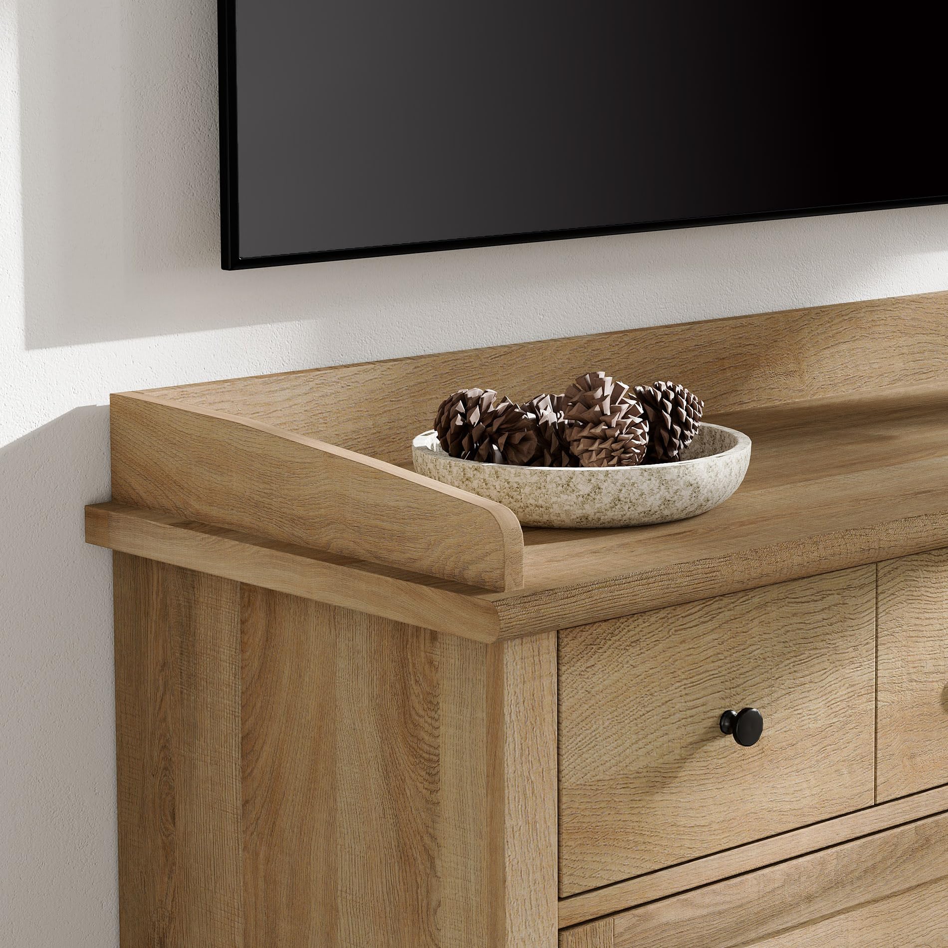 Oak Dresser for Bedroom with 6 Drawers, Baby Dresser