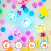Water-Activated Bath Toy with 6 Reusable Light-Up Cubes for Sensory Play (Party Pal)