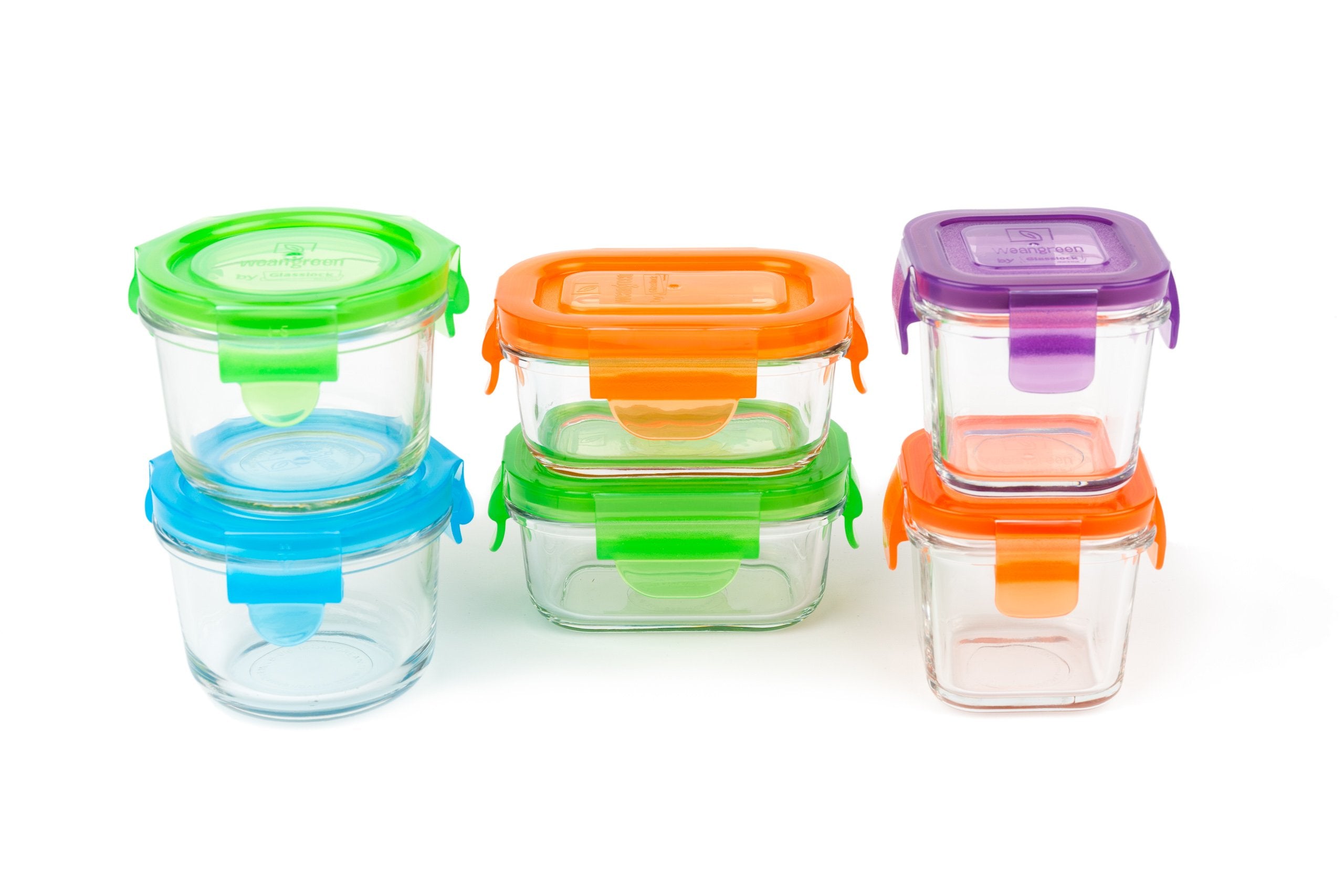 Glass Baby Food Storage Containers Starter Set, 12 pieces
