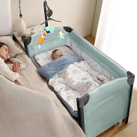 Baby Bedside Bassinet, Baby Bassinet, Pack n Play Convert Playpen