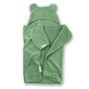 Baby Bath Towel and Wash Mitt Set – Soft Absorbent Hooded