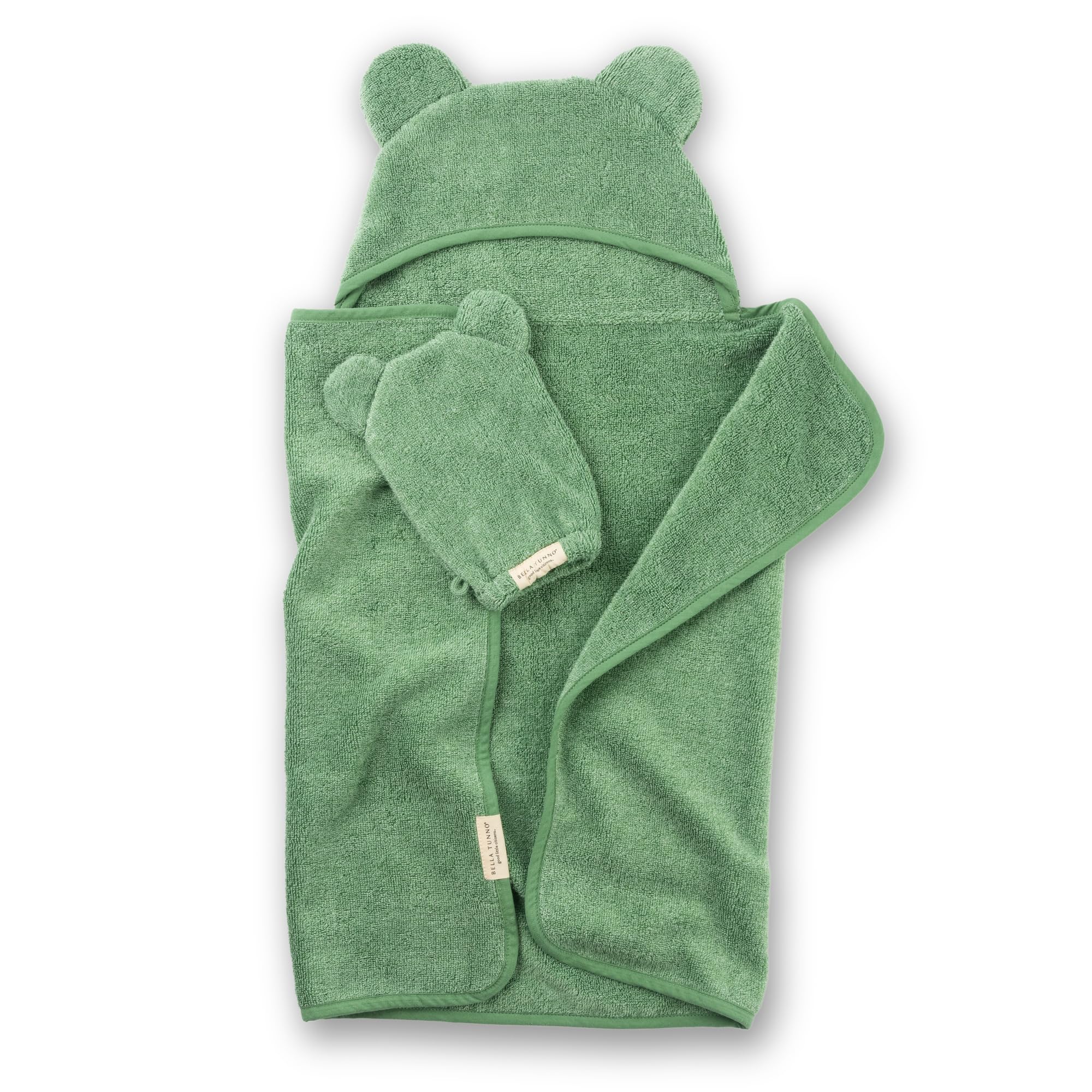 Baby Bath Towel and Wash Mitt Set – Soft Absorbent Hooded