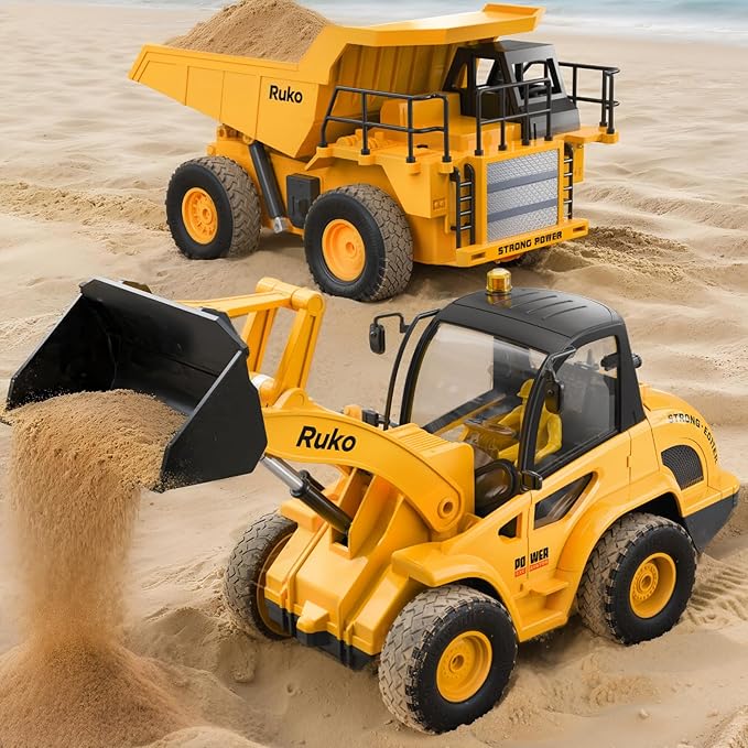 1661 Remote Control Excavator Toys for Boys, 2.4Ghz RC Construction Vehicles