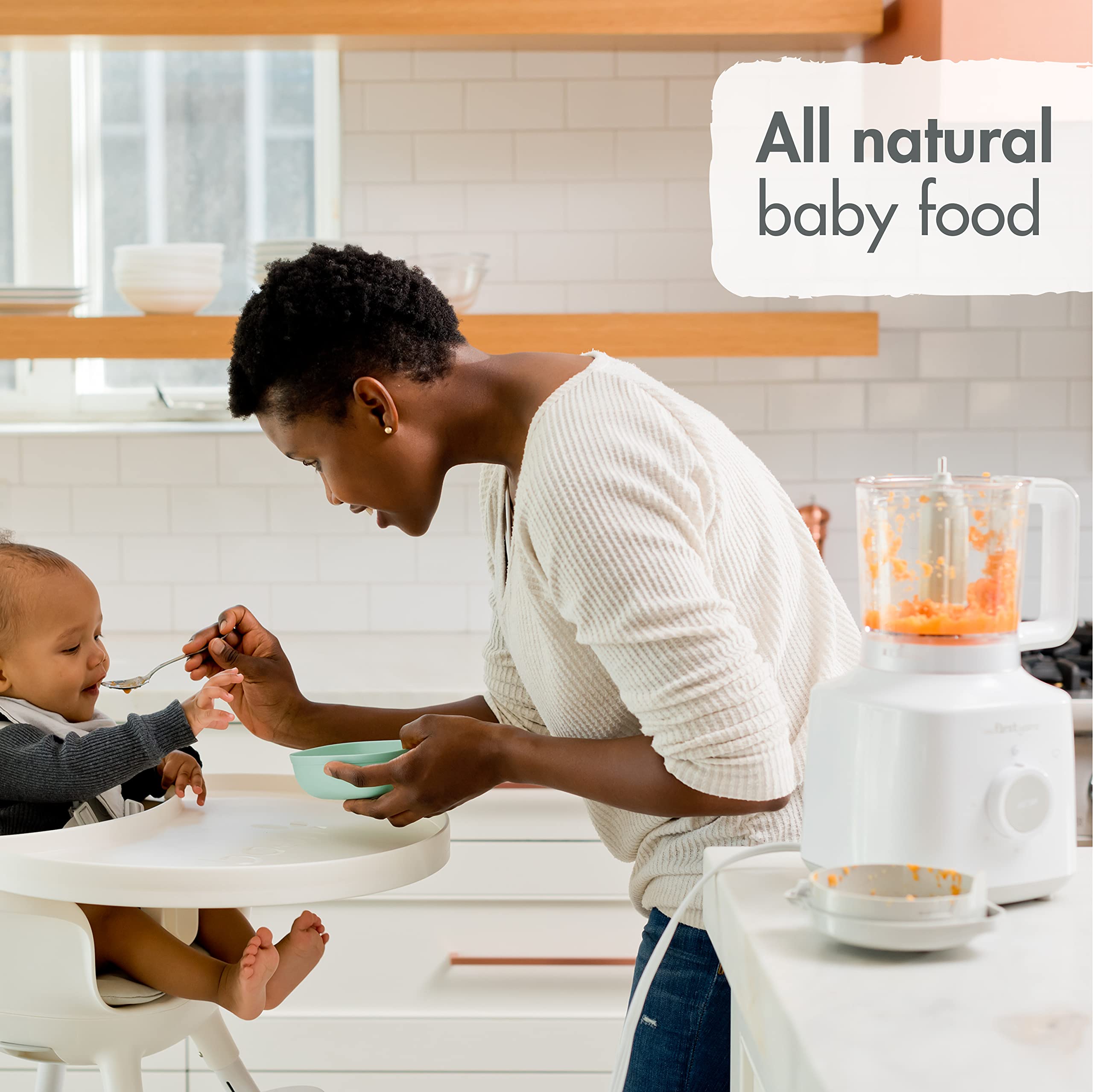 The First Years 2-in-1 Baby Food Maker and Steamer - Baby Food Blender and Steamer - Healthy Homemade Baby Puree Maker - Easy-to-Clean Baby Food Processor - Dishwasher Safe - 3.5 Cup Capacity
