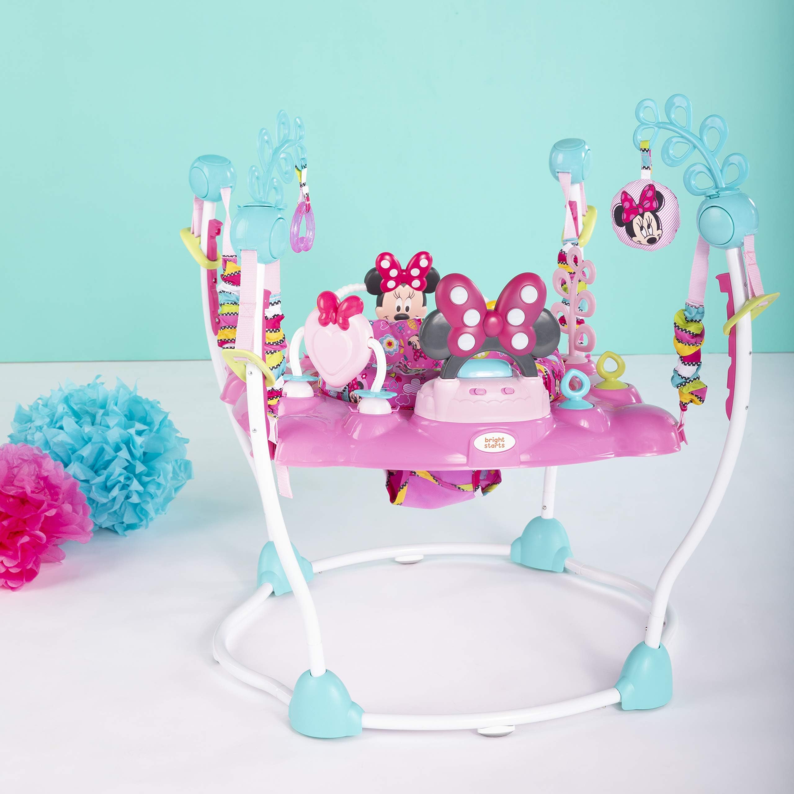 Disney Baby MINNIE MOUSE PeekABoo Baby Activity Center Jumper with 8 Toys
