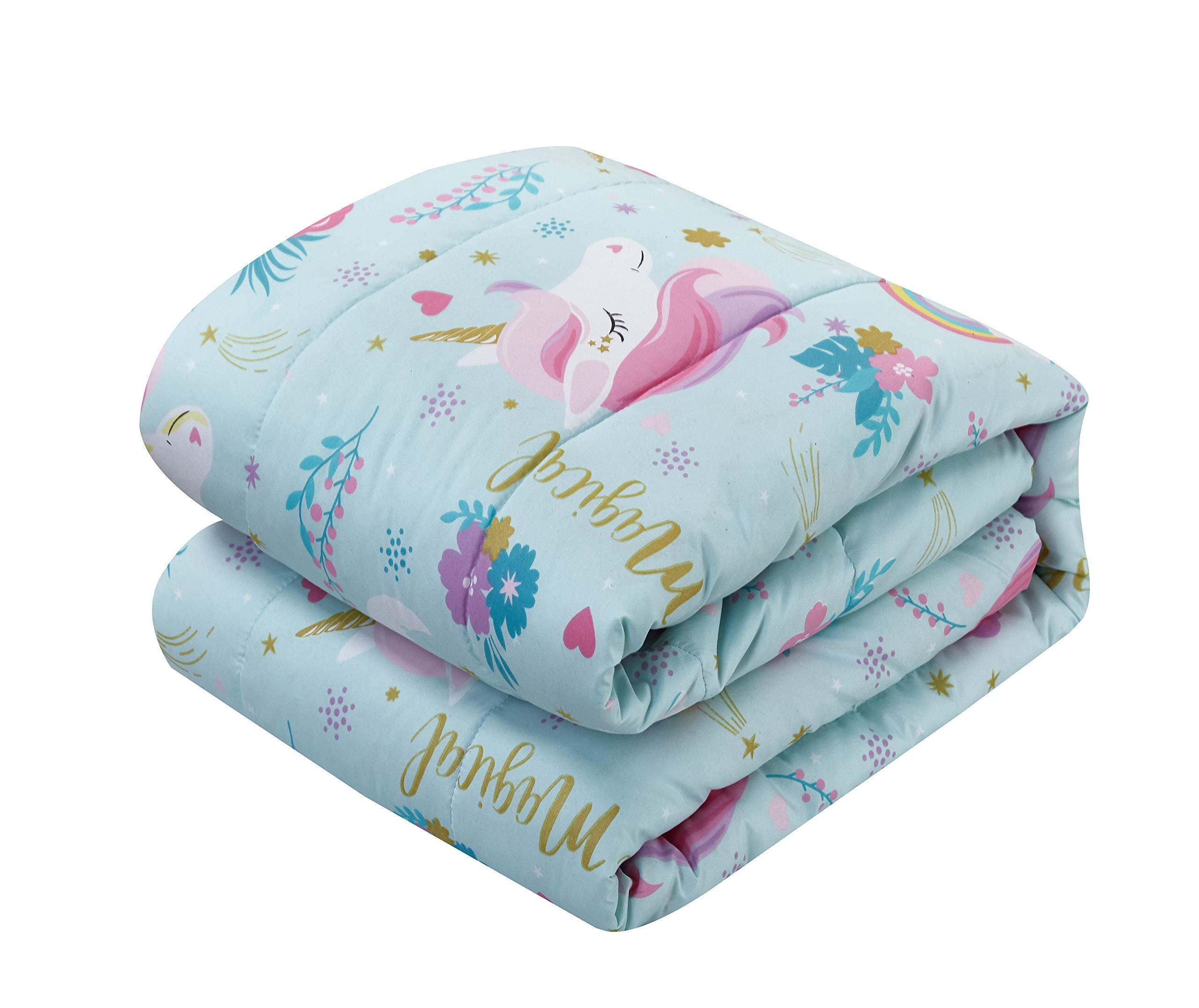 Kids Kids and Toddler Ultra-Soft Sleepy Unicorn and Rainbow Easy-Wash