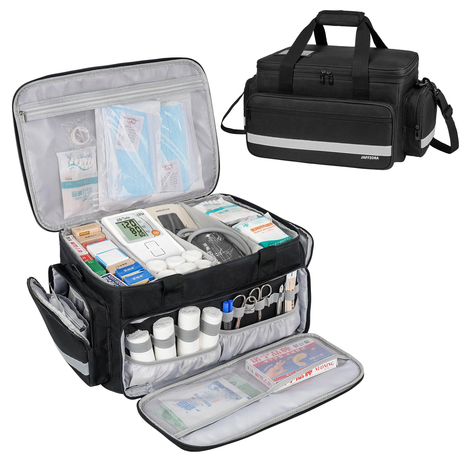 Medical Bag, Medical Equipment Case Empty, Large Home Health Nurse Bag