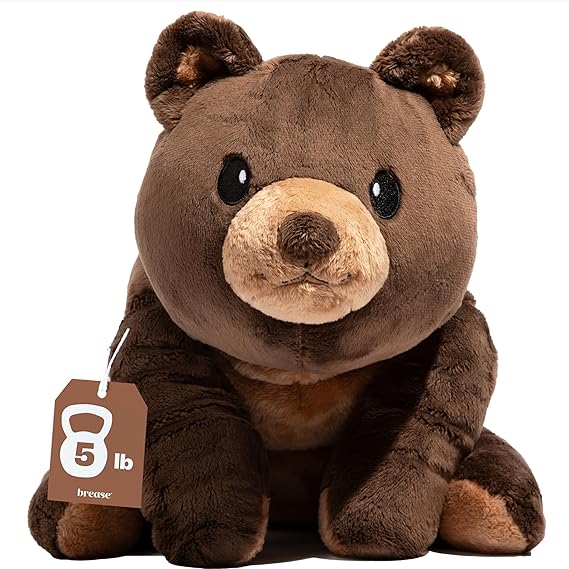 5 lb Unscented Weighted Brown Teddy Bear Plush Toy