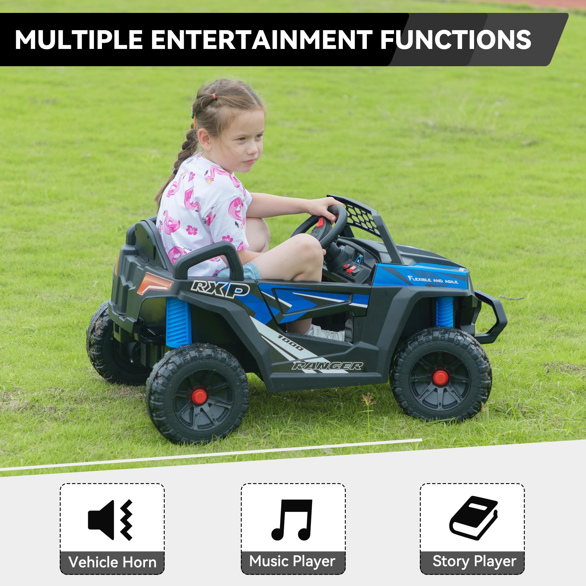 12V Kids Electric Ride-On Truck with Dual Motors