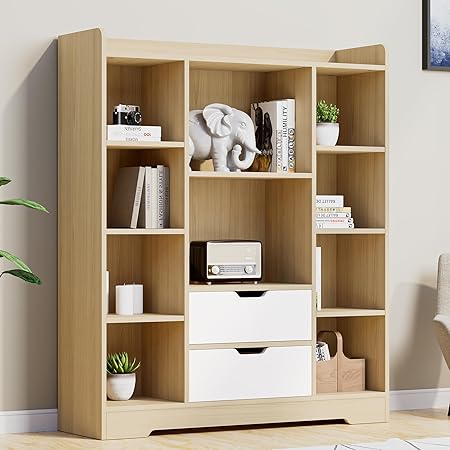 Kids Bookshelf with Storage, Toy Storage Organizer