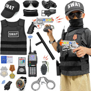 Police Officer Costume For Kids Include Police Baton Badge Handcuffs