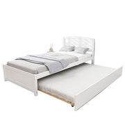 Twin Trundle Bed, Solid Wooden Pull Out Bedframe