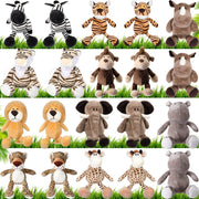 20 Pcs Safari Stuffed Animals 11.8'' Plush Jungle Wild Animals Cute Elephant Giraffe Lion