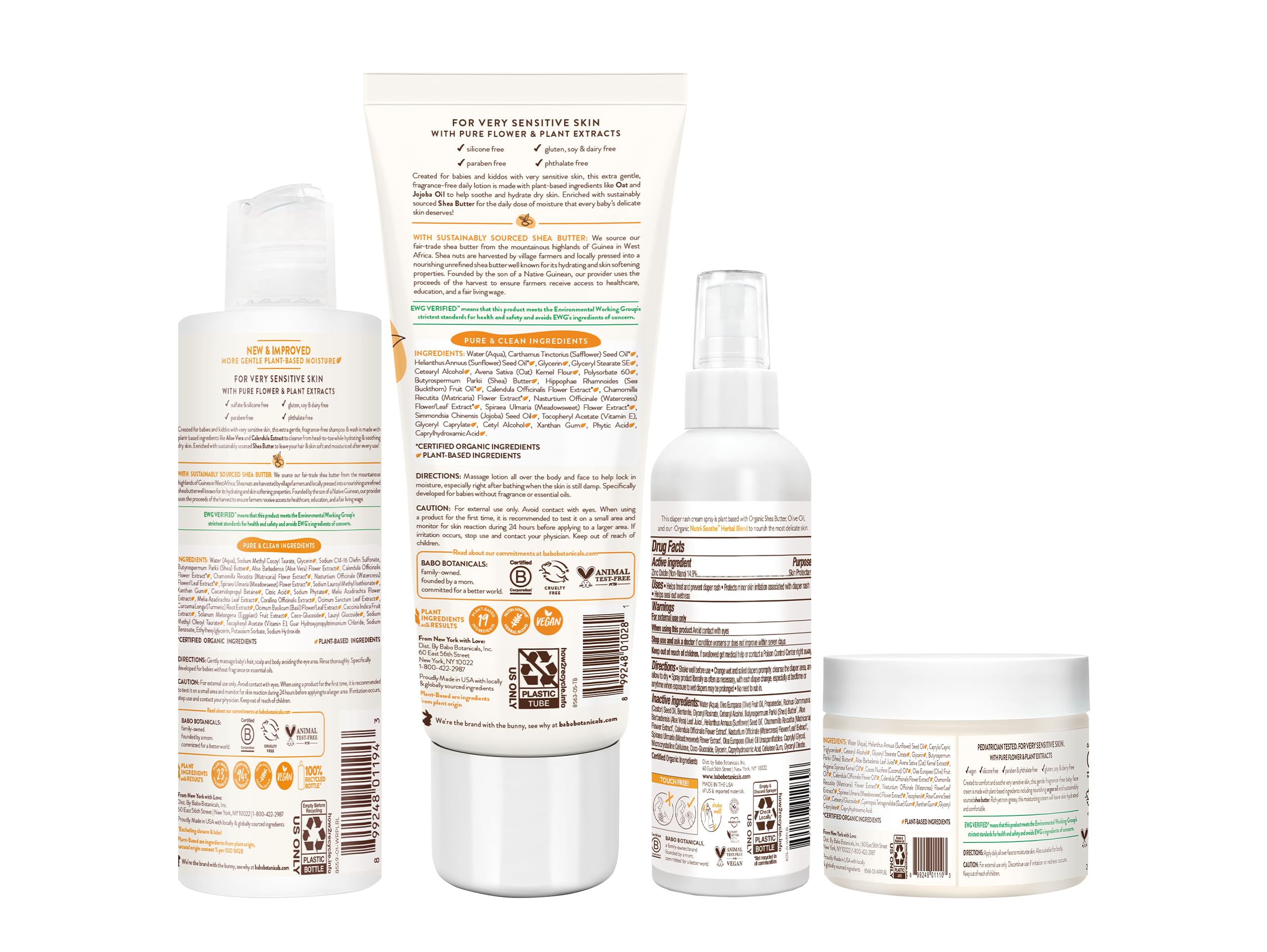 Baby Care Essentials Gift Set - Skincare, Bath & Diaper - For Delicate Skin