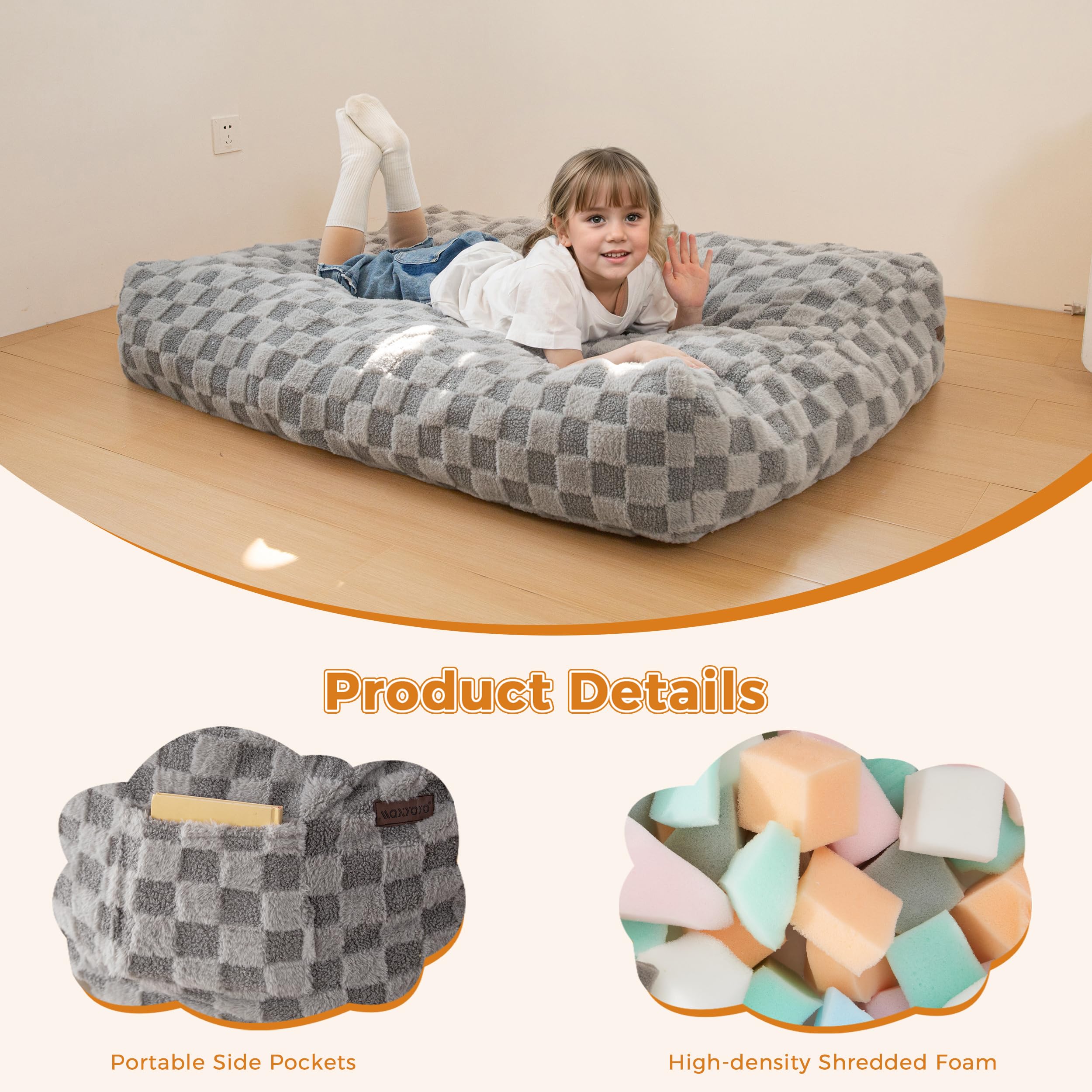 Convertible Kids Bean Bag Chair Bed