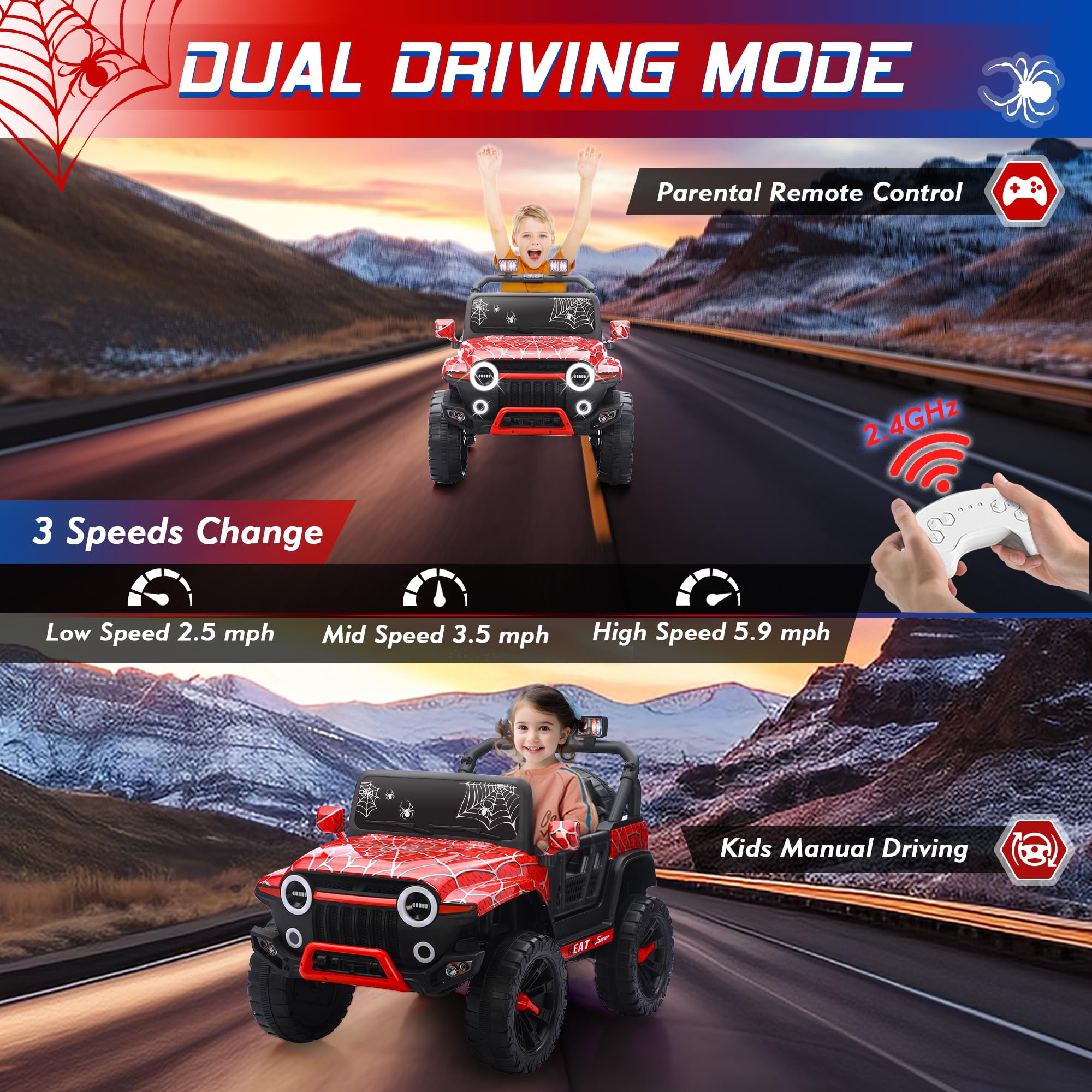 24V Kids Electric Ride-On Truck with Remote Control