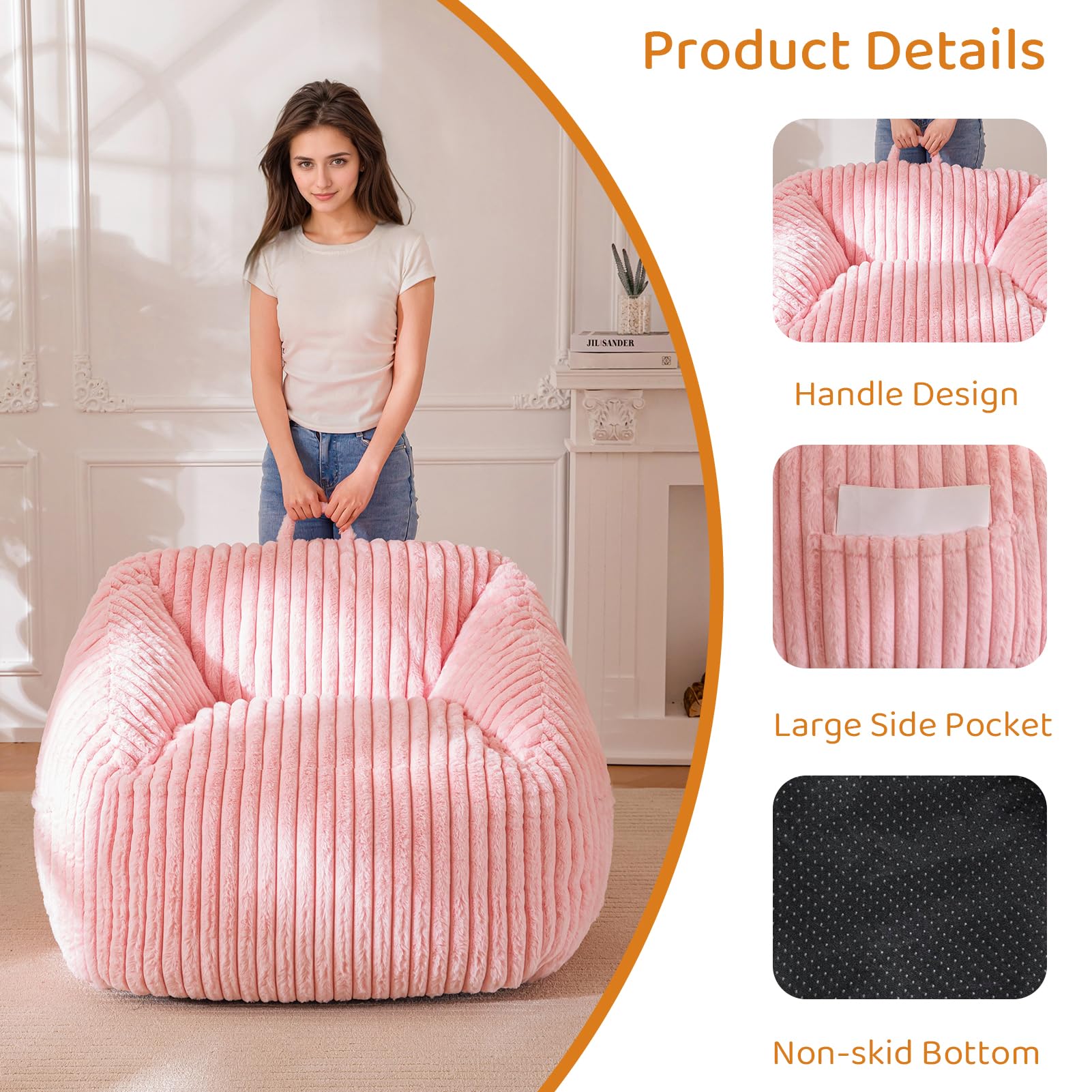 Giant Bean Bag Chair for Adults and Kids