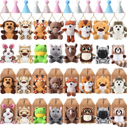48 Pcs Mini Safari Plush Animals Set Forest Stuffed Toys Adopt a Pet Party Favors Jungle