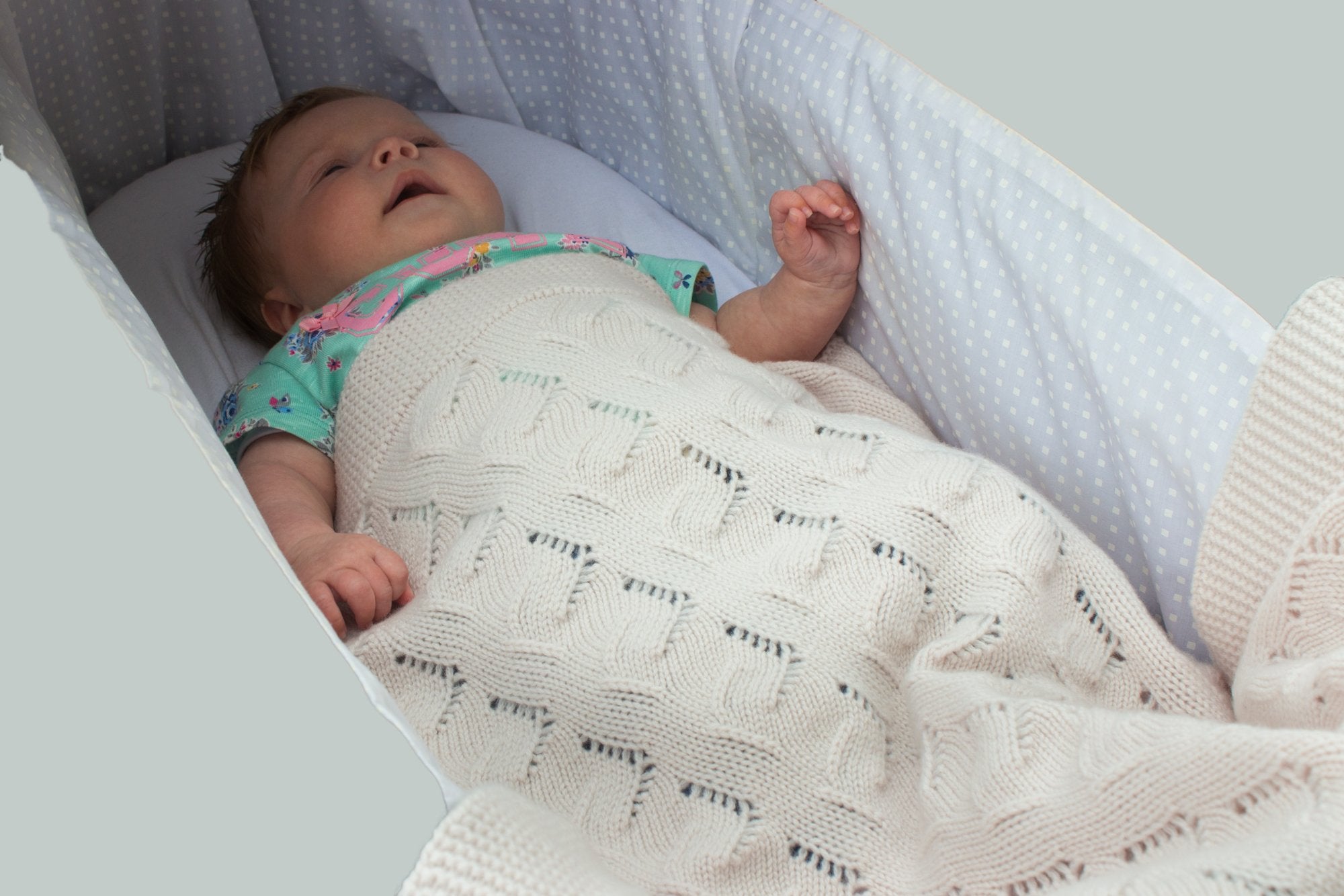 Cashmere Baby Blanket Baby Blue 64cm x 64cm