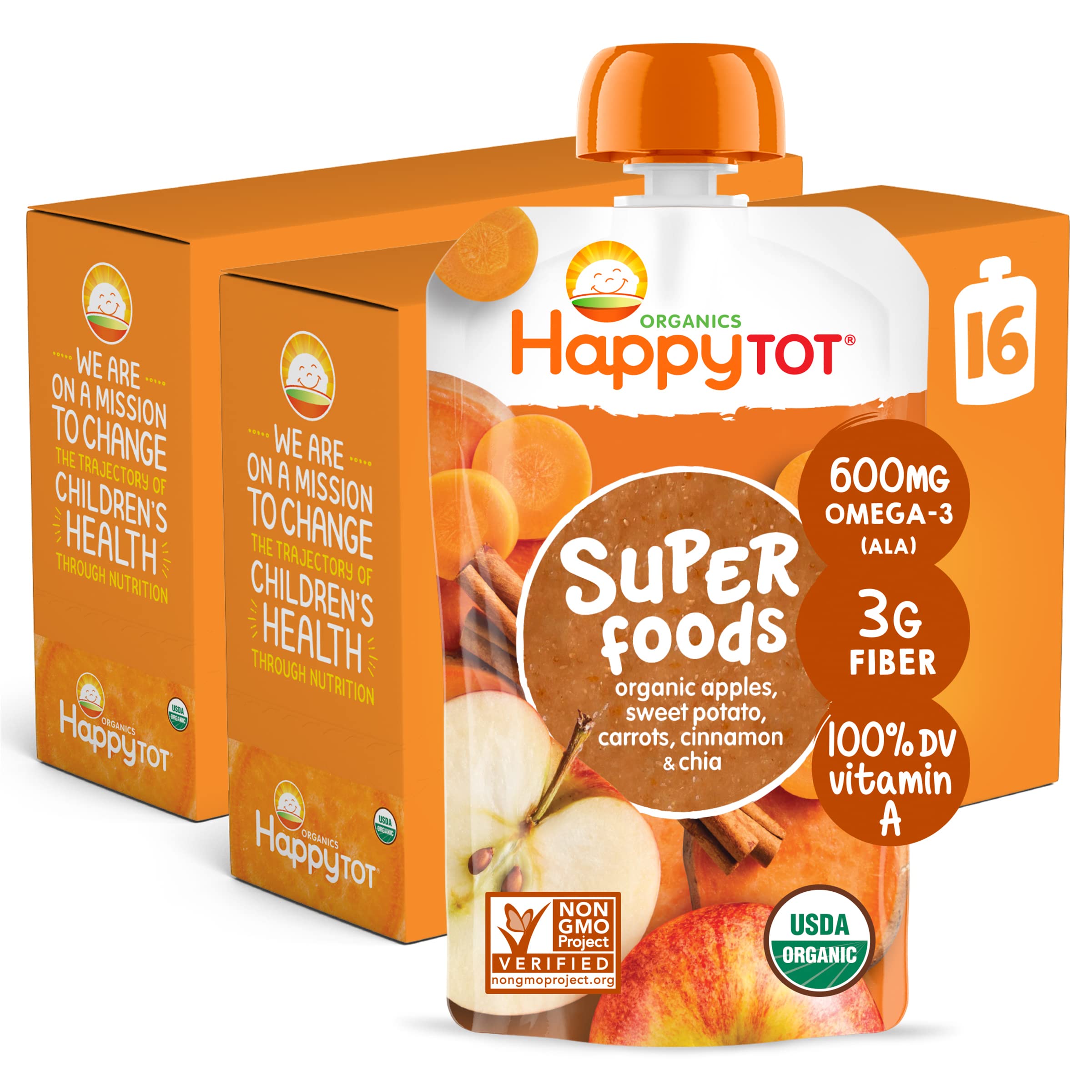 Organics Stage 4 Baby Food Pouches, Gluten Free, Vegan Snack