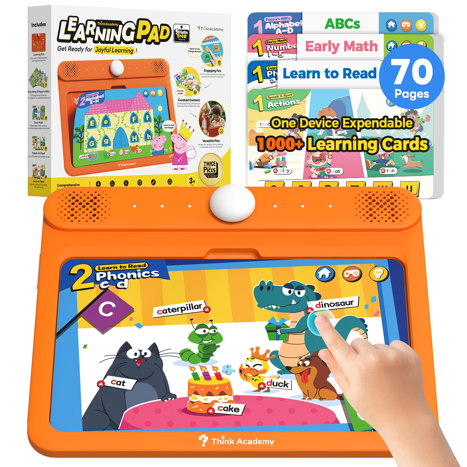 Interactive Electronic Learning Pad - Learn-to-Read System with 70 Sound Pages